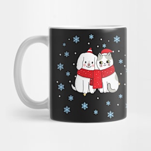 Christmas kitten dog Mug